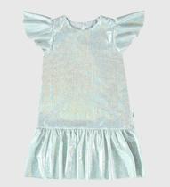 Vestido Infantil Evasê Em Malha Metalizada Malwee Kids Furta-Cor 12