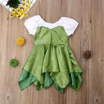 Vestido Infantil Fantasia Carnaval Halloween Princesa Fada Sininho Tinker Bell Vestido Infantil Fantasia Carnaval Halloween Princesa Fada Sininho Tinker Bell