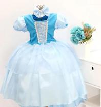 Vestido Infantil Fantasia Cinderela Luxo P M G Gg Oferta Vestido Infantil Fantasia Cinderela Luxo P M G Gg Oferta