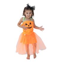 Vestido Infantil Fantasia Menina Halloween Branco Abo Tiara Vestido Infantil Fantasia Menina Halloween Branco Abo Tiara