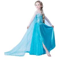 Vestido Infantil Fantasia Princesas Frozen Elsa Elza