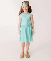 Vestido Infantil Fantasia Tule Ariel Disney Tam 4 a 10-11008 Vestido Infantil Fantasia Tule Ariel Disney Tam 4 a 10-11008