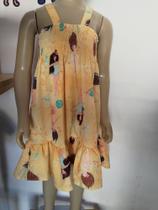 Vestido infantil feminino, amarelo, Milli e Nina tamanho 6 Vestido infantil feminino, amarelo, Milli e Nina tamanho 6