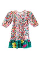 Vestido Infantil Feminino Arco-Íris Mix Floral - Ladoo