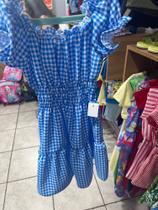 Vestido infantil feminino azul tamanho P veste 4 á 6 anos Vestido infantil feminino azul tamanho P veste 4 á 6 anos