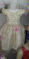 Vestido Infantil Feminino Bege