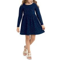 Vestido Infantil Feminino Brandili Azul Marinho ML - 5597