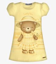 Vestido Infantil Feminino Com Estampa Trick Nick Amarelo