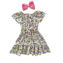 Vestido Infantil Feminino Com Manguinha Alçinha Moda Menina Juvenil Verão Estilo Bloguerinha