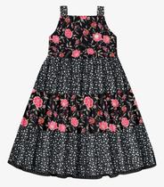 Vestido Infantil Feminino De Alça Trick Nick Preto