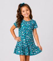 Vestido Infantil Feminino Estampado Select Verde
