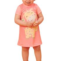 Vestido Infantil Feminino Girafa Rosa Pink - 659