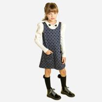 Vestido Infantil Feminino Infanti com Blusa Manga Longa Corações Vestido Infantil Feminino Infanti com Blusa Manga Longa Corações