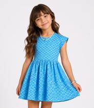 Vestido Infantil Feminino Jacquard Vegas Select Azul Vestido Infantil Feminino Jacquard Vegas Select Azul