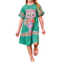 Vestido Infantil Feminino Kukiê Alecrim Verde - 75055