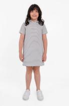 Vestido Infantil Feminino Listrado com Capuz