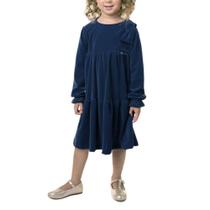 Vestido Infantil Feminino Lussan Plush Marinho - 9445