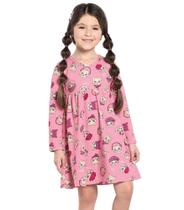 Vestido Infantil Feminino Manga Longa Rovitex Kids Rosa
