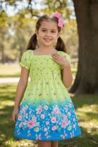 Vestido infantil feminino manguinha bufante Vestido infantil feminino manguinha bufante