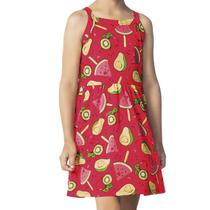 Vestido infantil feminino/ menina estampa frutas