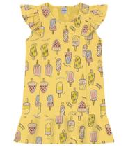 Vestido infantil feminino/ menina estampa picolés