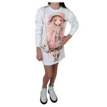 Vestido Infantil Feminino Modernice com Bolsinha Bege - 812 Vestido Infantil Feminino Modernice com Bolsinha Bege - 812