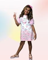 Vestido infantil feminino moranguinho