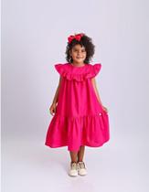 Vestido infantil feminino na cor rosa tamanho 2 anos