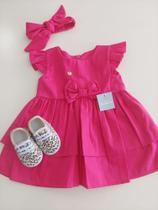 Vestido infantil feminino rosa
