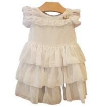 Vestido Infantil Festa Batizado Branco Bugbee Ref 3085