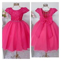 Vestido Infantil Festa Casamento, Aniversário, Formatura Pink - Charlotte