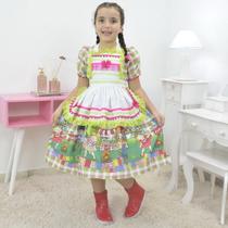 Vestido infantil Festa de São João - Junina