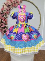 Vestido Infantil Festa Junina Azul Rosa Colorido Coração Junino Caipira Quadrilha São João Sinhá Vestido Infantil Festa Junina Azul Rosa Colorido Coração Junino Caipira Quadrilha São João Sinhá
