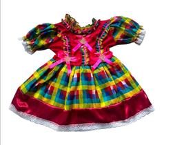 Vestido infantil festa junina caipirinha