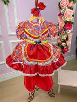 Vestido infantil Festa Junina Quadrilha São João - 2 ao 8