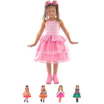 Vestido Infantil Festa Junina São João - Quadrilha Várias Cores