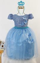 Vestido Infantil Festa Luxo Borboleta Jardim Encantado E Tiara Vestido Infantil Festa Luxo Borboleta Jardim Encantado E Tiara