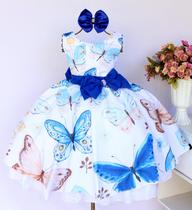 Vestido Infantil Festa Luxo Borboleta Jardim Encantado Vestido Infantil Festa Luxo Borboleta Jardim Encantado