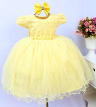 Vestido Infantil Festa Luxo Daminha Casamento Aniversário E Tiara Vestido Infantil Festa Luxo Daminha Casamento Aniversário E Tiara