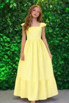 Vestido Infantil Festa Luxo Juvenil Menina Longo Fresquinho Dia a Dia