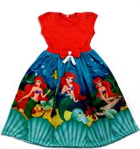 Vestido infantil festa Princesa Ariel