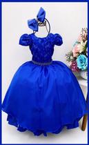 Vestido Infantil Festa Renda Azul Escuro