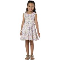 Vestido Infantil Festa Tally Algodão Estilo Floral Lilás