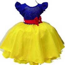 VESTIDO INFANTIL FESTA TEMATICA BRANCA DE NEVE jm329