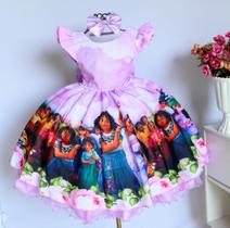 Vestido Infantil Festa Temática Maribel Encanto E Tiara