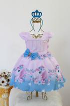 Vestido Infantil Festa Temática Unicórnio e Coroa Vestido Infantil Festa Temática Unicórnio e Coroa