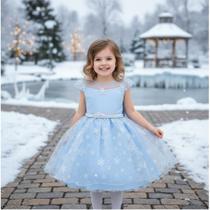 Vestido Infantil Festa Temático Frozen Princesa Elsa Daminha Vestido Infantil Festa Temático Frozen Princesa Elsa Daminha