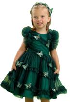 Vestido Infantil Festa Verde Petit Cherrie