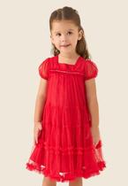 Vestido Infantil Festa Vermelho Petit Cherie