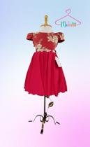 Vestido Infantil Festa Vermelho - Rainha Vermelha